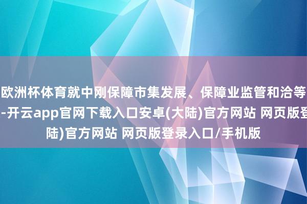 欧洲杯体育就中刚保障市集发展、保障业监管和洽等议题进行了相似-开云app官网下载入口安卓(大陆)官方网站 网页版登录入口/手机版
